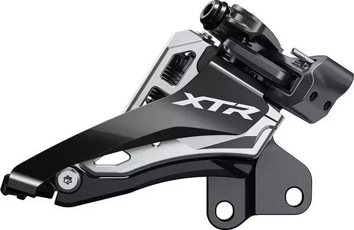 Переключатель скоростей Shimano передний XTR, M9100-E, 2x12 ск, e-type, Side Swing, верхн. Тяга, для 38T, CL, 50 / 53 мм