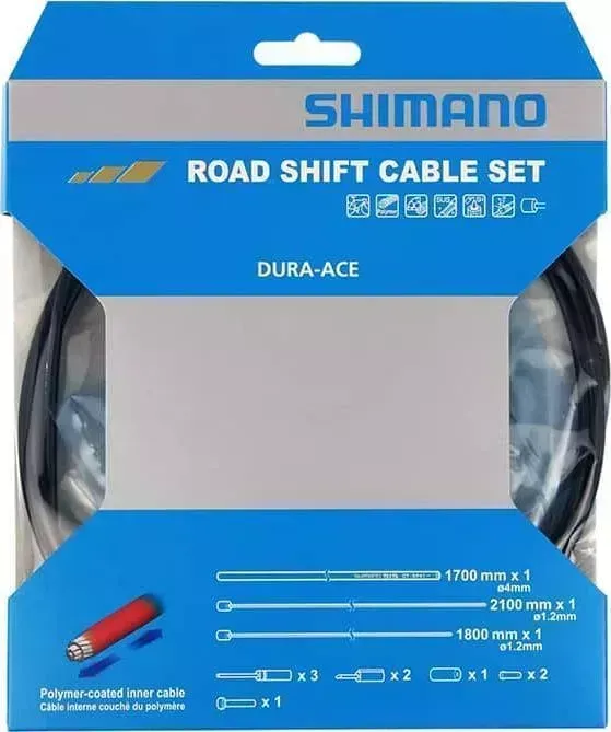 Трос Shimano переключения с оплеткой, 1800 / 2100 мм, оплетка SP41 1700 мм, концевики
