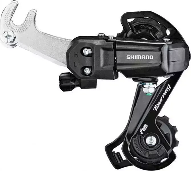 Переключатель скоростей Shimano задний Tourney, TY200, GS, 6 / 7ск. крепление на ось, цв. черный, б/уп.