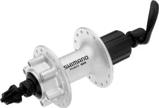 Втулка передняя Shimano M475, 36 отв, 6-болт, QR, серебристый
