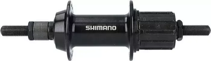 Втулка задняя Shimano TY500, 7ск., 36отв., OLD, 135 мм, на гайках, цв. черный