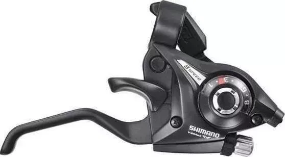 Шифтер Shimano с тормозной ручкой Tourney, TX800, 3 ск, тр. 1800 мм, цв. черный