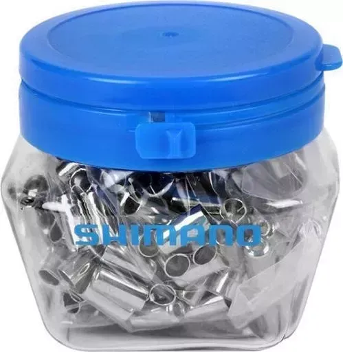 Концевик оплетки Shimano металл, диам. 5 мм внутр / 6 мм внешн. (200шт.)