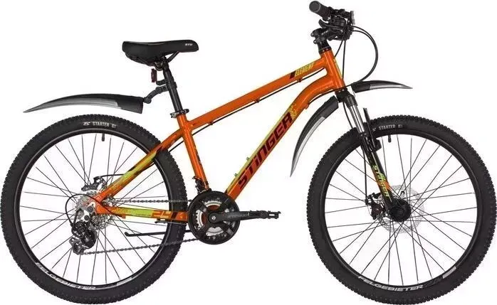 Велосипед STINGER 24" ELEMENT EVO 14" оранжевый