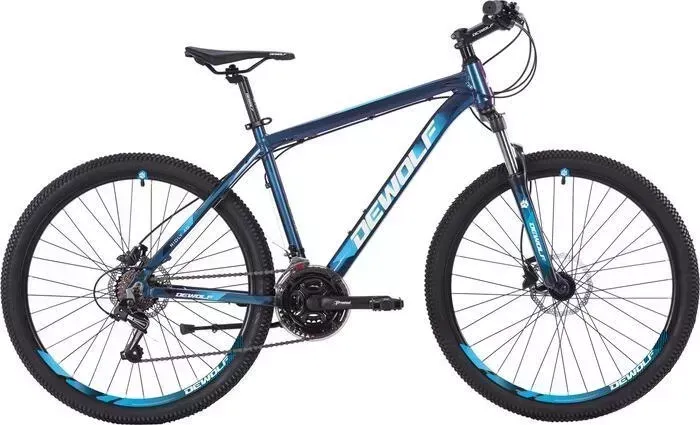 Велосипед DEWOLF 26" Ridly 40 18" темно-синий/белый/светло-голубой/черный
