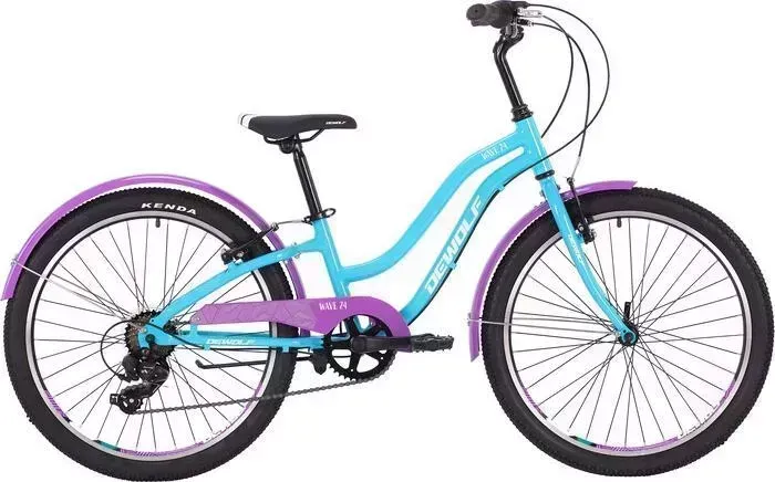 Велосипед DEWOLF Wave 24 teal/white/purple