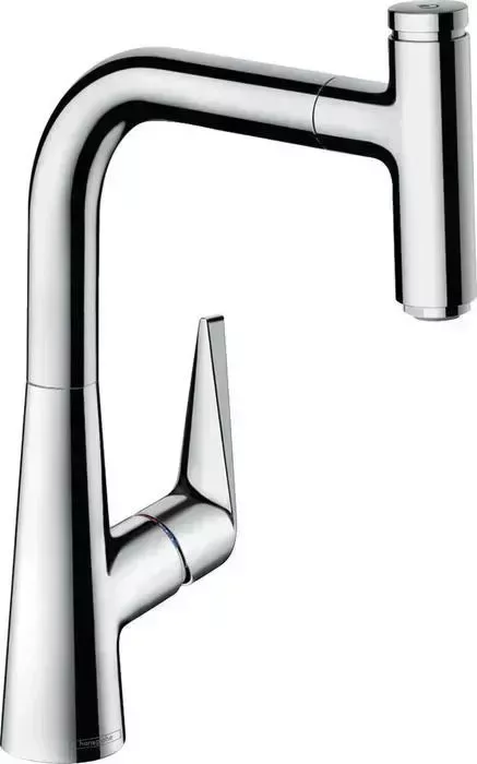 Смеситель для кухни Hansgrohe Talis с выдвижным изливом, хром глянцевый (73852000)