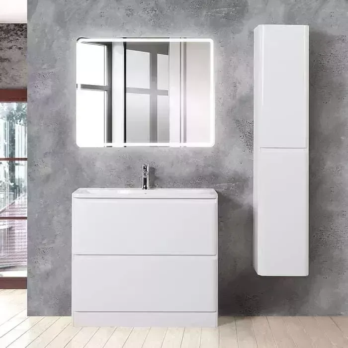 Мебель для ванной BELBANGO Albano 100 bianco lucido напольная
