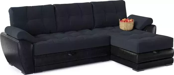 Диван угловой Смарт Император 2 Dark blue дельфин правый