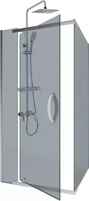 Душевой уголок Alex Baitler 90x90 с душем Lemark Tropic, тонированный, хром (AB 244-90)