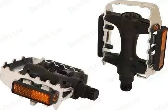 Педали STG FP - 906 алюм/пластик 9/16" черн/серебр