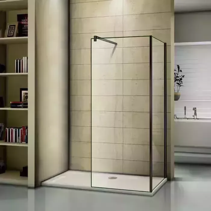 Душевой уголок Good Door Walk-In SP+SP+P 80х80 прозрачный, черный