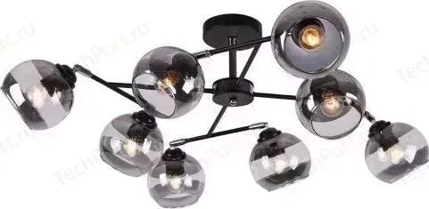 Люстра Imex потолочная MD.9460-8-S BK+CH 8*60Вт E27
