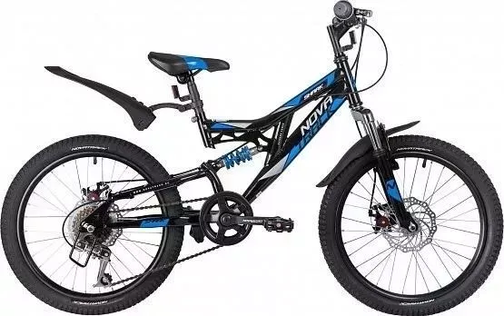 Велосипед NOVATRACK Shark 20" 6-sp Disc (2020) черный