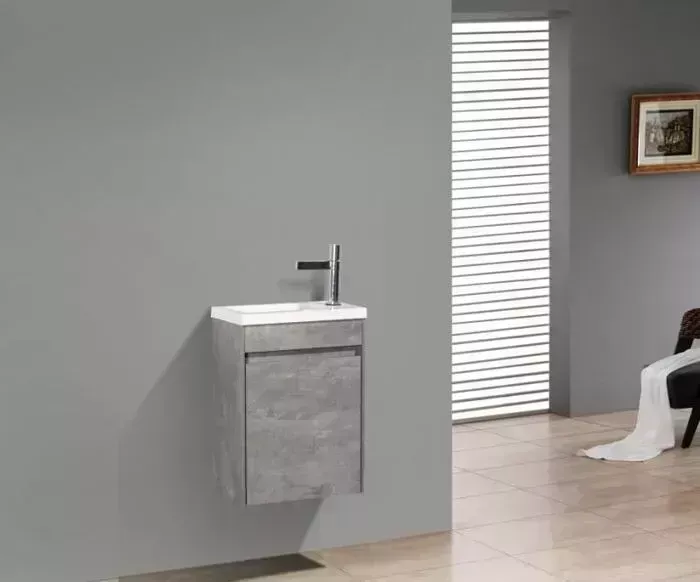 Тумба под раковину BELBANGO Pietra 46 stucco cemento (PIETRA MINI-460-1A-SO-SCM-R)