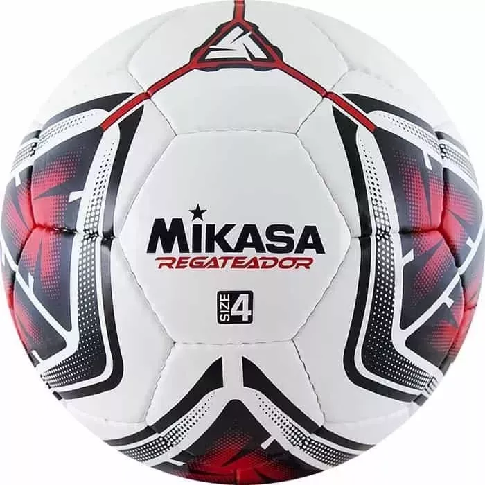 Мяч футбольный MIKASA REGATEADOR4-R, р.4, бело-черно-красный