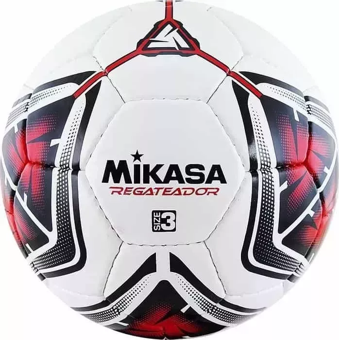 Мяч футбольный MIKASA REGATEADOR3-R, р.3, бело-черно-красный