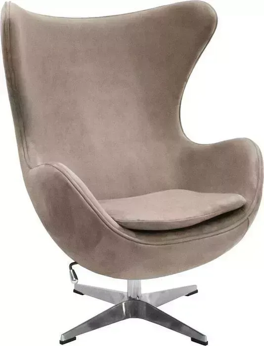 Кресло Bradex Egg chair латте, искусственная замша