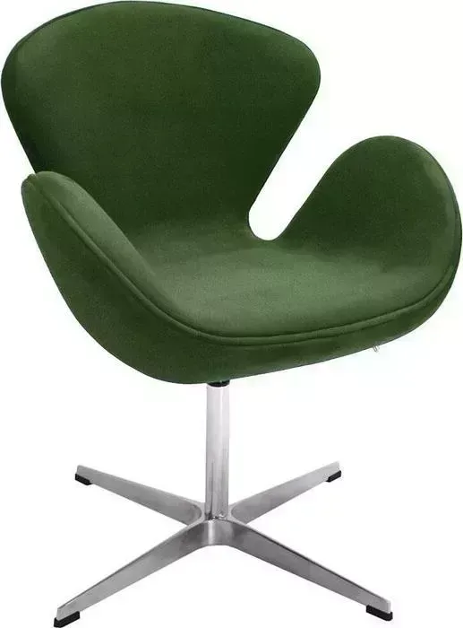 Кресло Bradex Swan chair зеленый, искусственная замша