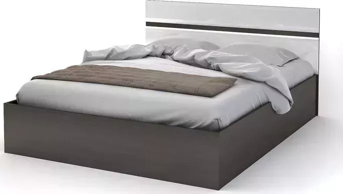 Кровать НИКА 1,6 м спальня Вегас белый глянец