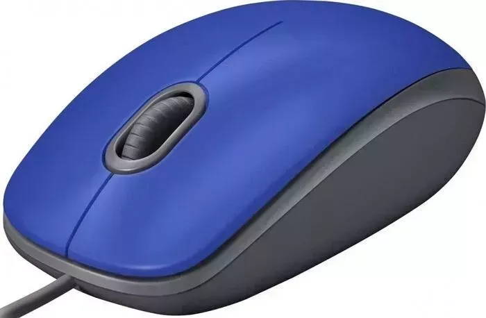 Мышь проводная LOGITECH Mouse M110 Silent USB Blue Ret (910-005488)