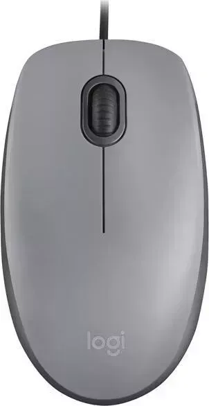 Мышь проводная LOGITECH Mouse M110 Silent USB Mid Grey Ret