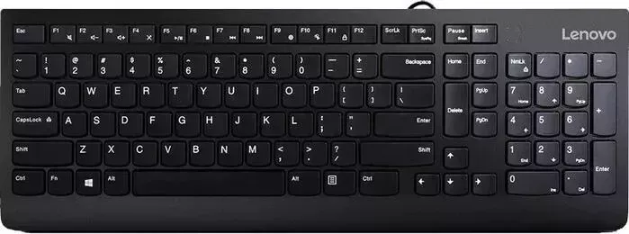 Клавиатура LENOVO 300 черный USB для ноутбука (GX30M39684)
