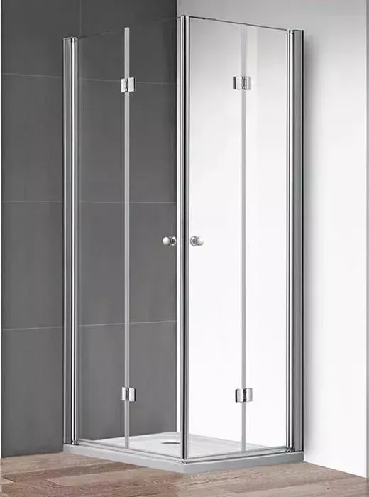 Душевой уголок CEZARES ECO-O ASH-2 90x80 с поддоном, прозрачный, хром (ECO-O-ASH-2-80/90-C-Cr, ЛП00215)