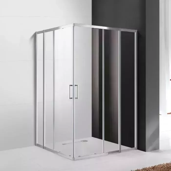 Душевой уголок CEZARES Molveno AH-21 100x80 с поддоном, прозрачный, хром (MOLVENO-AH-21-80+20-C-Cr-IV, ЛП00080)