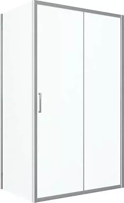 Душевой уголок Bravat Drop 120x80 с поддоном, прозрачный, хром (BS120.3100A, ЛП00058)