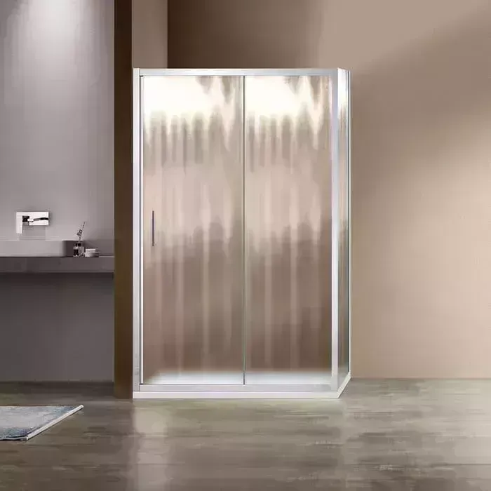 Душевой уголок Vincea Garda VSR-1G1 160x100 рифленый Шиншилла, хром (VSR-1G1016CH)