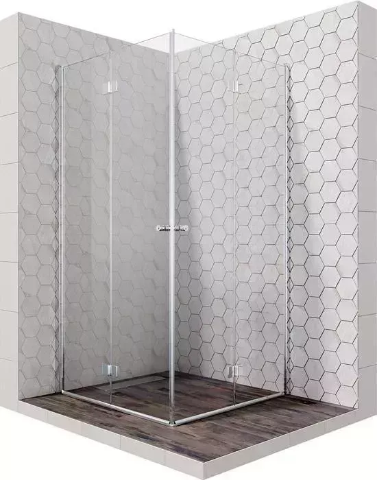 Душевой уголок Ambassador Diamond 100x100 с поддоном, прозрачный, хром (12011110, ЛП00189)