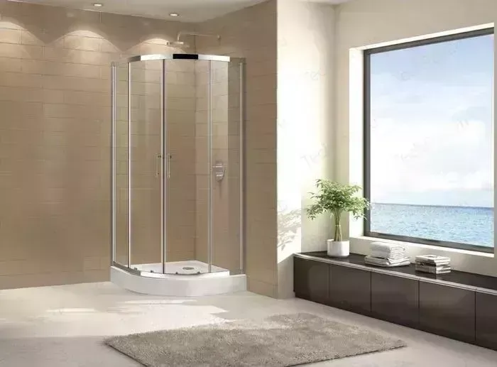 Душевой уголок CEZARES ECO-O R-2 90x90 с поддоном, рифленый Punto, хром (ECO-O-R-2-90-P-Cr, ЛП00180)