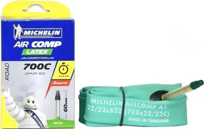 Велокамера MICHELIN A1 LATEX AIRCOMP 22/23X622 700C PR 60mm вентиль Presta 293468