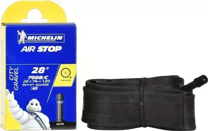Велокамера MICHELIN A3 AIRSTOP 35/47X622/635 28х1-3\8-1,85 ST 34mm вентиль STANDART 799175