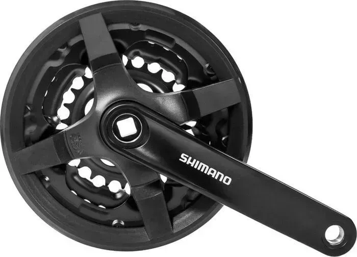 Система шатунов Shimano TY301, 170 мм, квадрат, 42/34/24Т, с защитой, черный, без упаковки