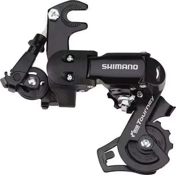 Переключатель скоростей Shimano задний Tourney, FT35, супер коротк лапка, для 1x6 / 7ск., крепление на ось