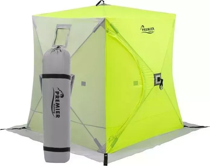 Палатка Premier Fishing Куб 1,8х1,8 yellow lumi/gray (PR-ISC-180YLG)