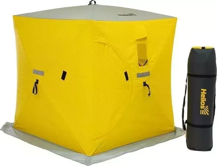 Палатка HELIOS утепл. Куб 1,5х1,5 yellow/gray (HS-ISCI-150YG)