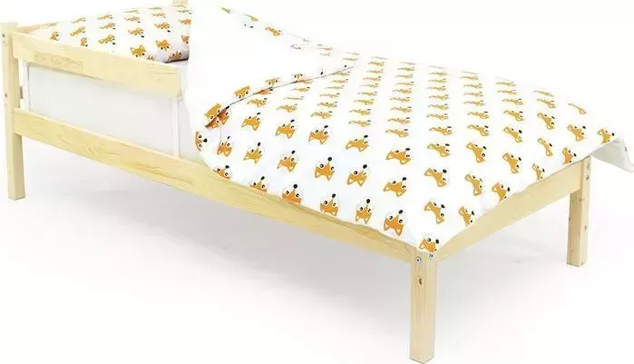 Кровать детская Бельмарко Svogen classic натура (без покрытия) + бортик ограждение