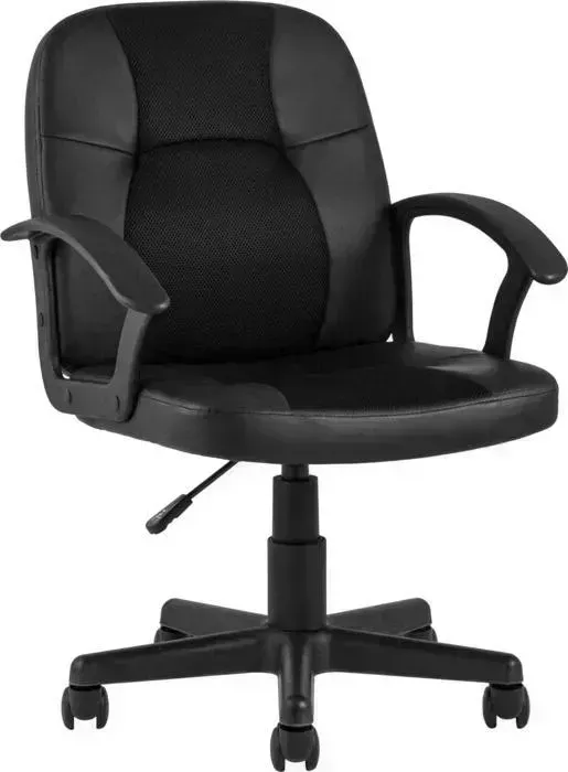 Кресло офисное TopChairs Comfort экокожа + сетка черное