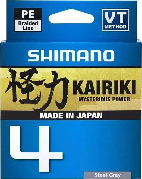 Леска плетеная Shimano Kairiki 4 PE 150 м серая 0.215 мм 16.7 кг