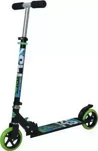 Самокат NOVATRACK JUNGLE алюм., max 70кг, колеса 145 мм, черно-зеленый (145.JUNGLE.BGN7) Двухколесный самокат