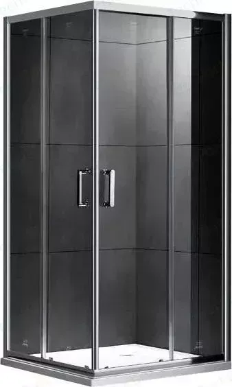 Душевой уголок GEMY Victoria 80x80 с поддоном, прозрачный, хром (S30152, ЛП00007)