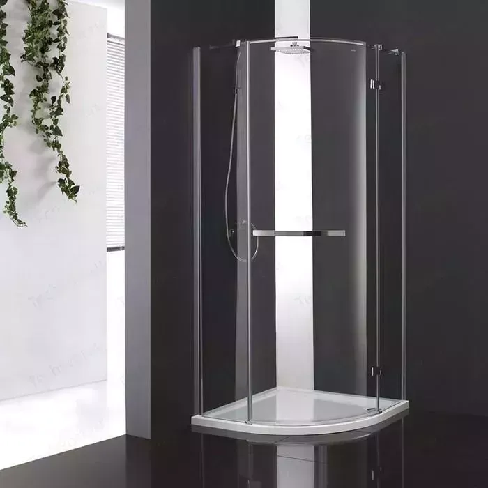 Душевой уголок CEZARES Bergamo R-1 Arco 100x100 с поддоном, правый, прозрачный, хром (BERGAMO-W-R-1-100-ARCO-C-Cr-R-IV, ЛП00186)