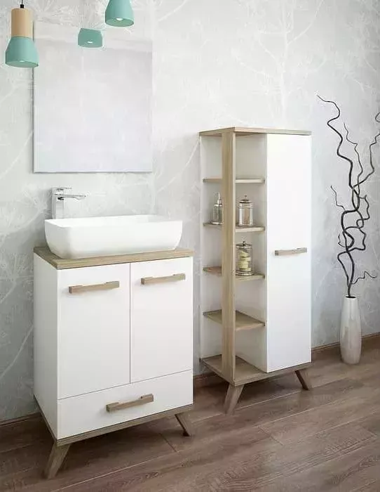 Мебель для ванной Sanflor Ингрид 60 Plaza швейцарский вяз\белый