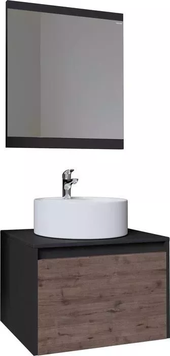 Мебель для ванной GROSSMAN Смарт 60 с внутренним ящиком, веллингтон/графит