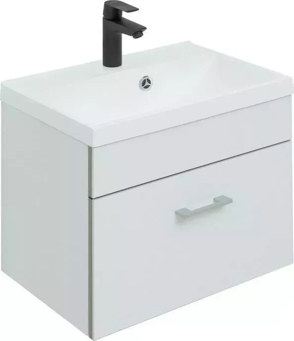 Тумба с раковиной AQUANET с Верона 50 белый матовый (272425, 284237)
