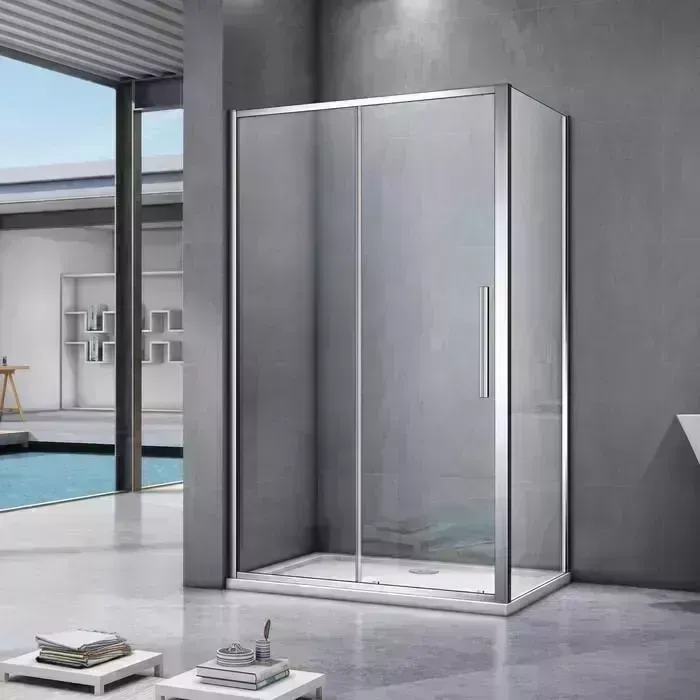 Душевой уголок Good Door Idea WTW+SP 120x90 с поддоном, прозрачный, хром