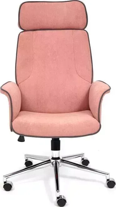 Кресло офисное TetChair Charm флок розовый 137